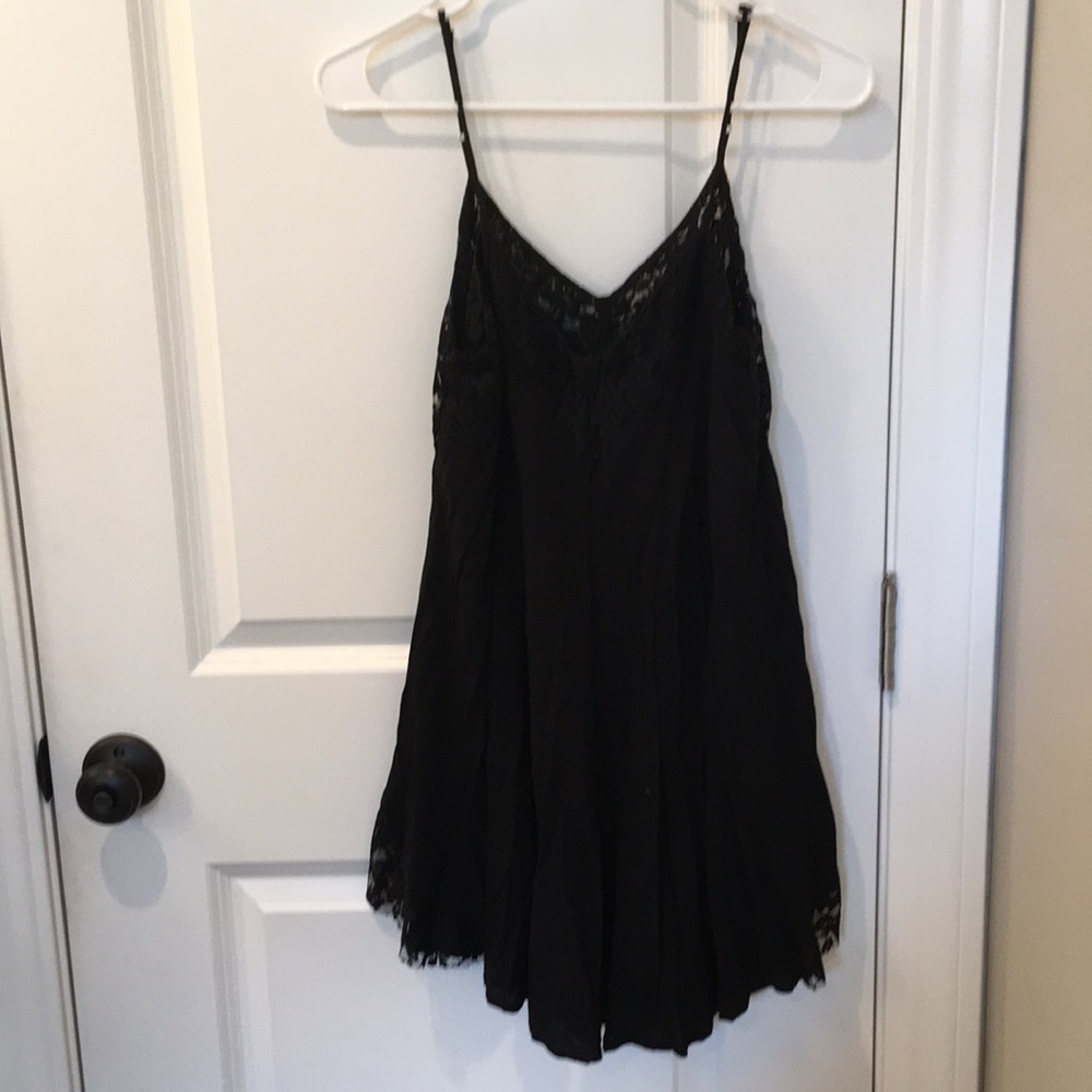 Black with lace trim dress